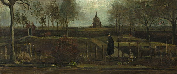 Vincent Van Gogh, Le jardin du presbytère de Nunen au printemps, 1884