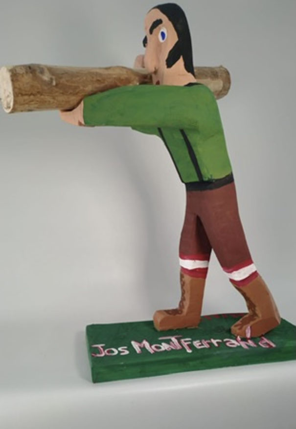 Joe Montferrand, Patrick Lavallée, sculpture sur bois. Collection de Daniel A. Bellemare