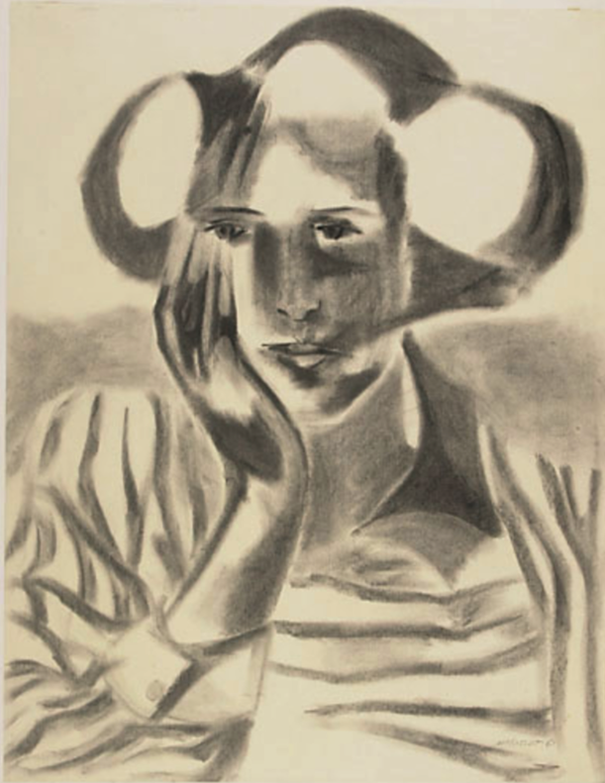 Denys Morisset, Mathilda, 1961, fusain humographie, 65,7 x 50,9 cm Collection Musée national des beaux-arts, Québec