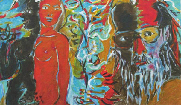 Denys Morisset, Les trois parques, la Gladiola… and the artist, 1987, acrylique sur toile, 122 x 183 cm Denys Morisset